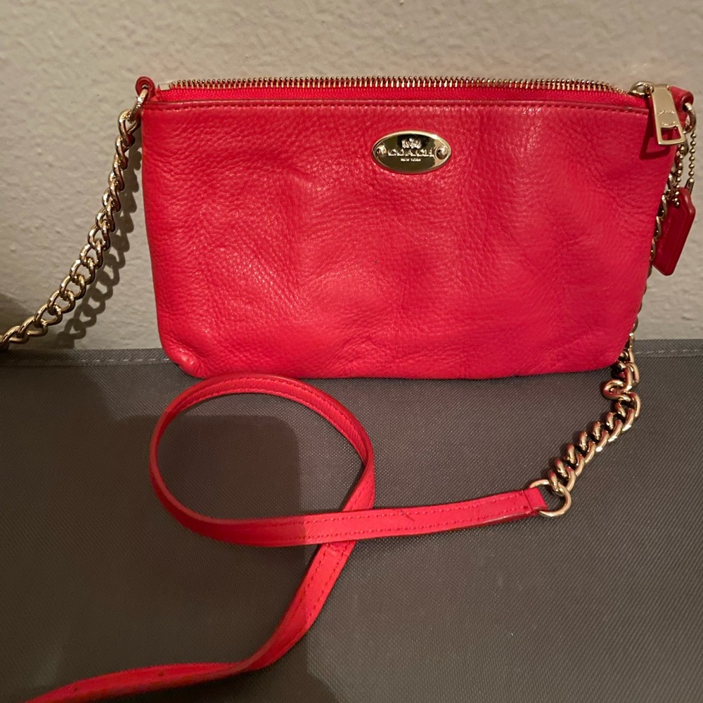 Coach crossbody red never used
